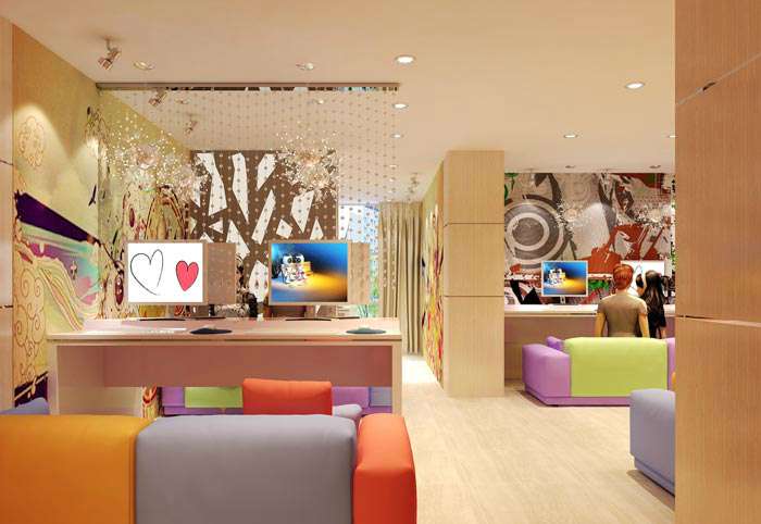 現(xiàn)代簡約風(fēng)格網(wǎng)咖裝修設(shè)計(jì)效果圖