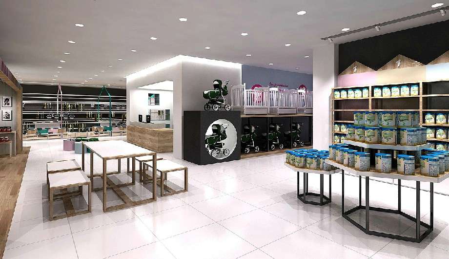 洛陽母嬰用品店裝修設計效果圖