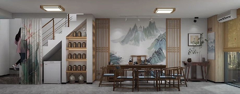 鄭州茶葉店裝修設(shè)計效果圖
