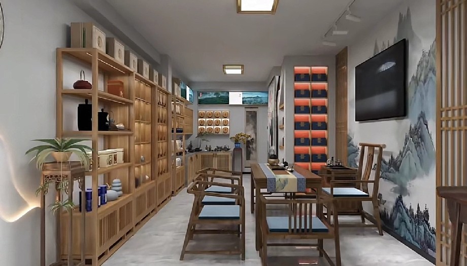 鄭州茶葉店裝修設(shè)計效果圖