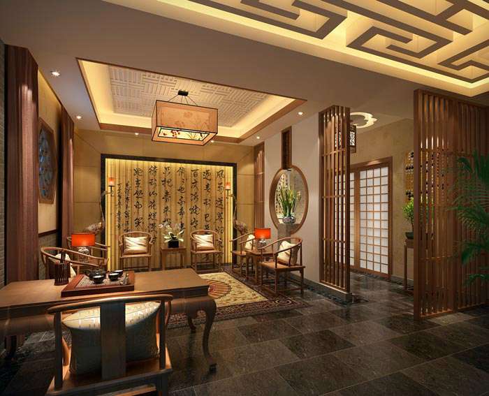 茶藝館裝修設(shè)計(jì)效果圖