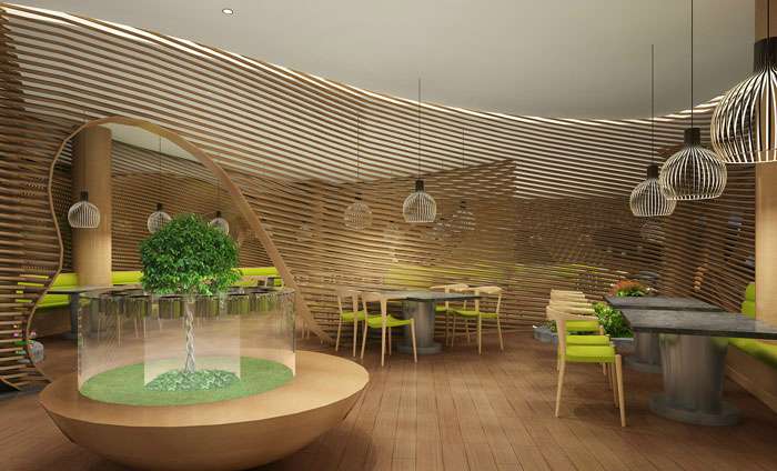 鮮魚(yú)火鍋店裝修設(shè)計(jì)效果圖