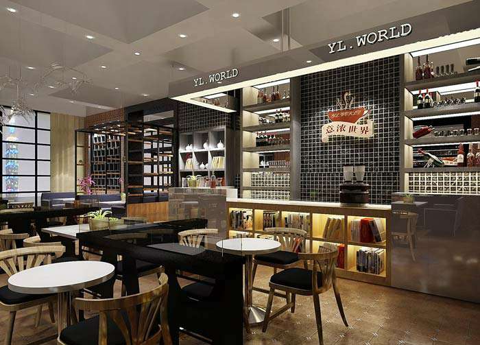 書(shū)苑咖啡館裝修設(shè)計(jì)效果圖