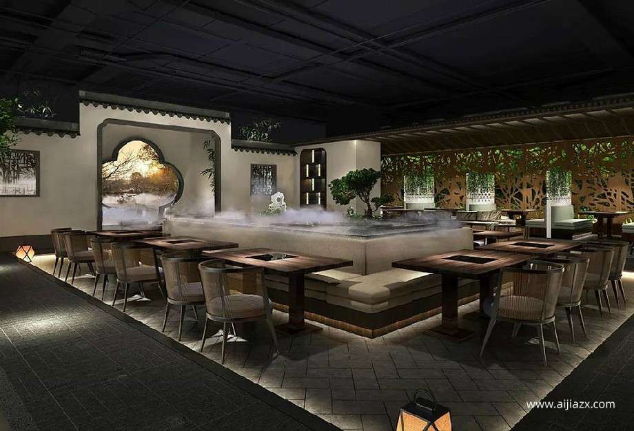 火鍋店裝修報價預(yù)算表,中式復(fù)古火鍋店裝修價格