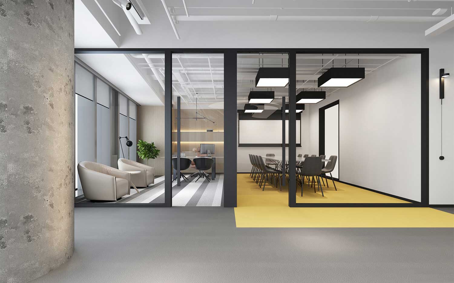 鄭州研發(fā)公司辦公室設(shè)計效果圖