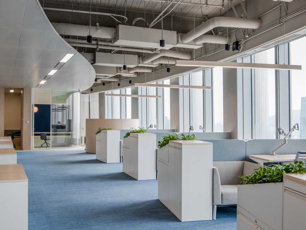 鄭州事務所辦公空間裝修設計，麻繩工作室效果圖