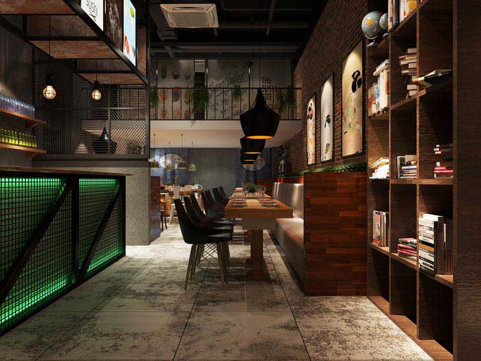 鄭州240平米燒烤店裝修設(shè)計(jì)案例