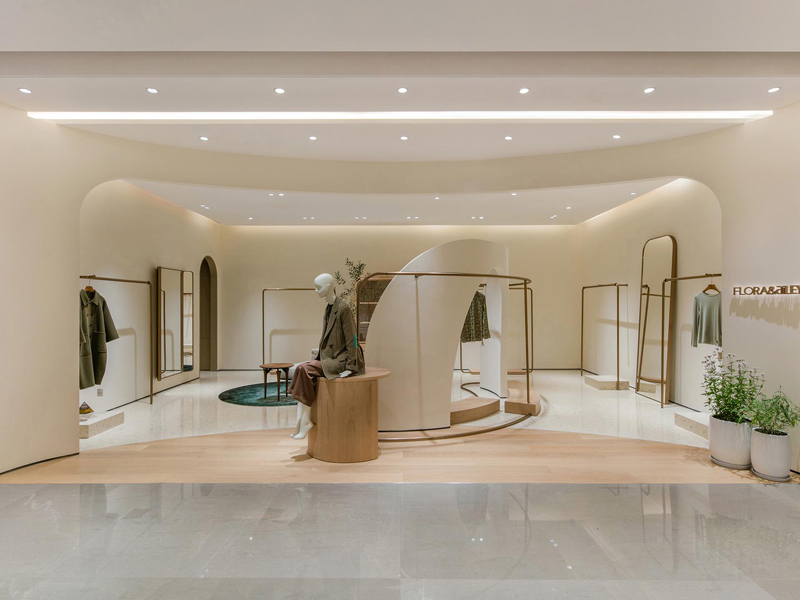 120平米現(xiàn)代簡約風(fēng)服裝店裝修設(shè)計(jì)