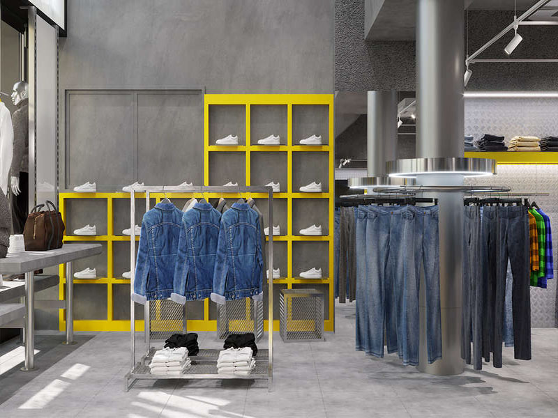 80平米極簡風格臨街服裝店設計