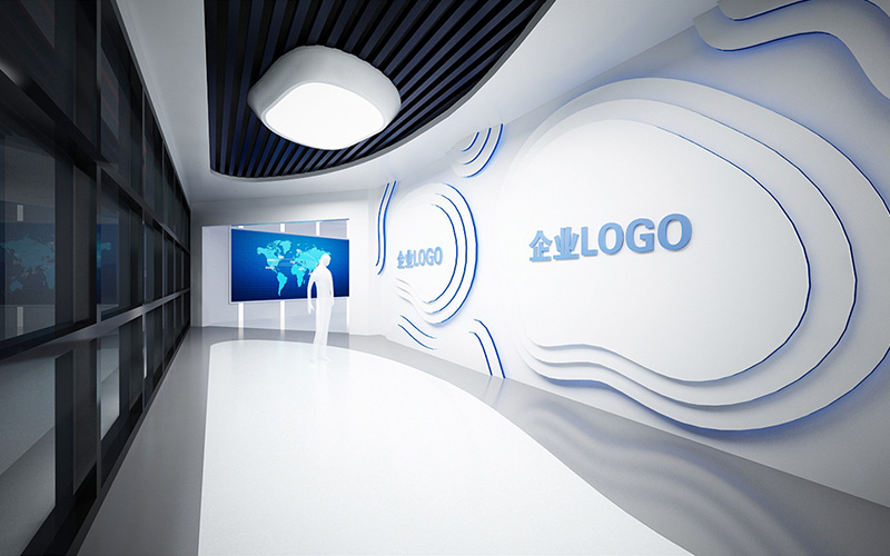 800平米集團(tuán)公司展廳裝修設(shè)計效果圖