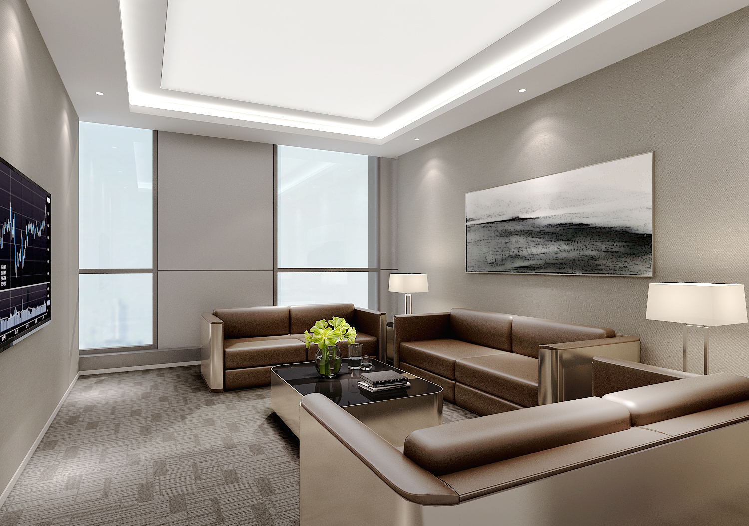 600平米鄭州辦公室設(shè)計效果展示