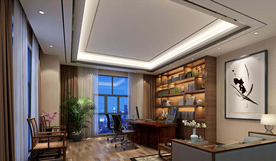 60平米總經(jīng)理辦公室設計效果圖