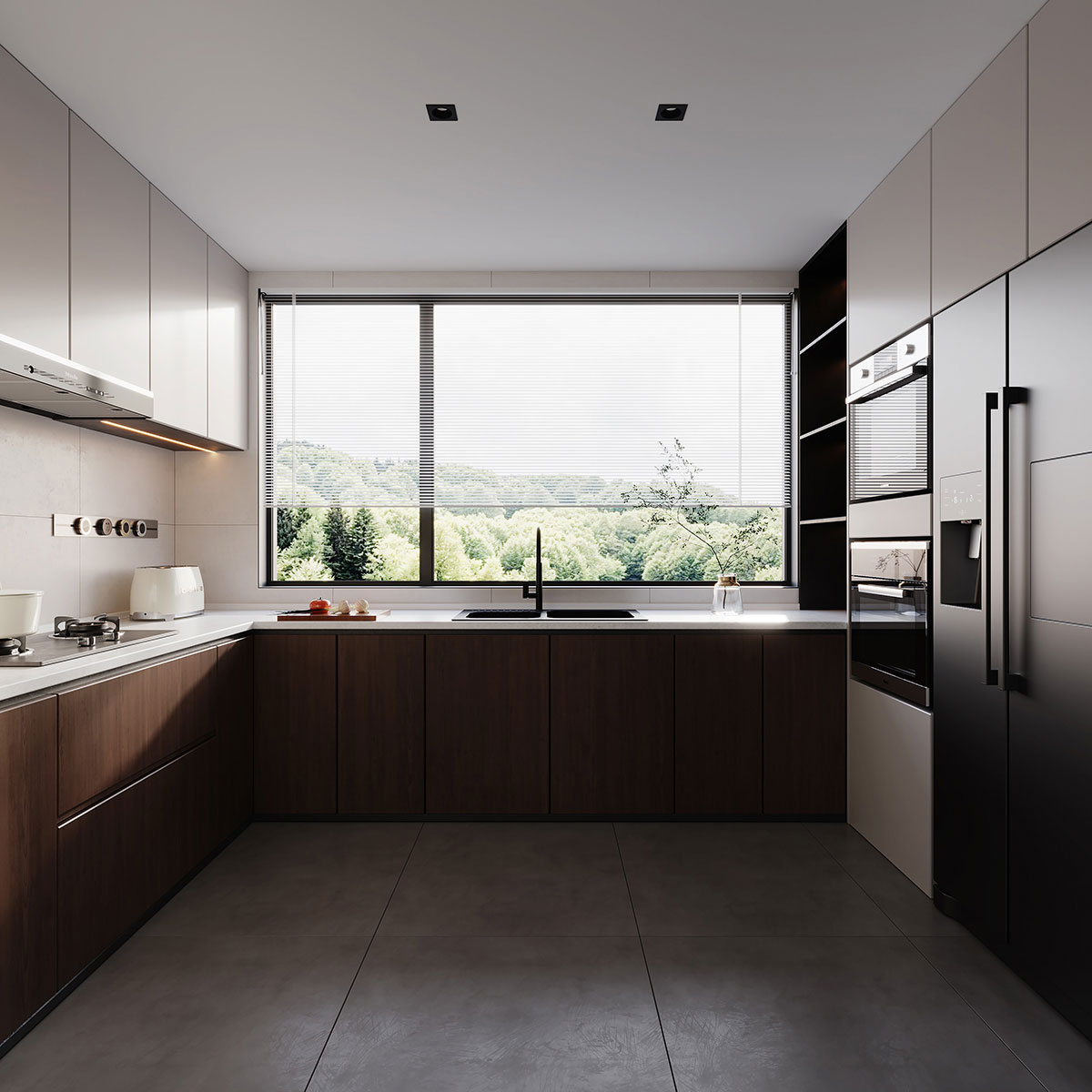 萬(wàn)科世曦135平米意式輕奢風(fēng)四居室裝修效果圖