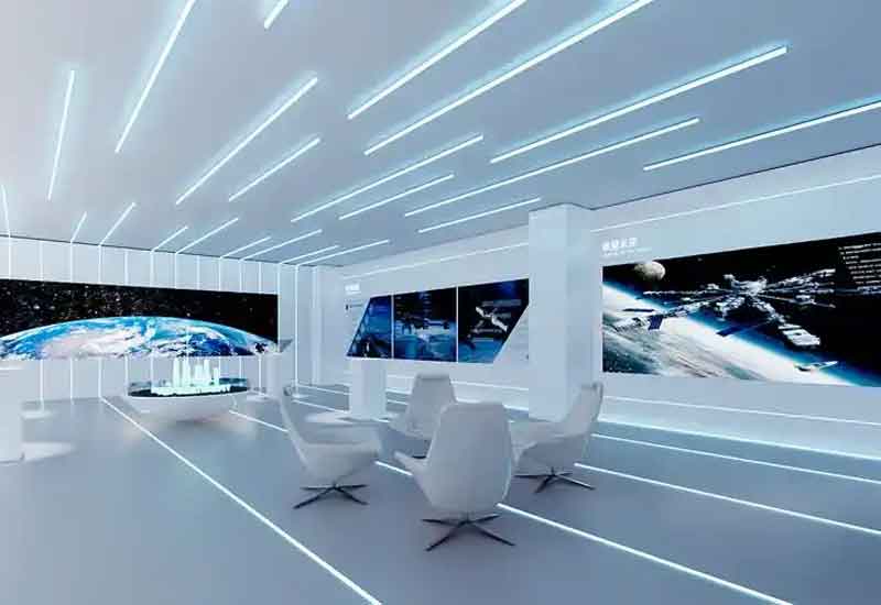 鄭州某科技企業展廳設計:未來感與互動性的完美結合