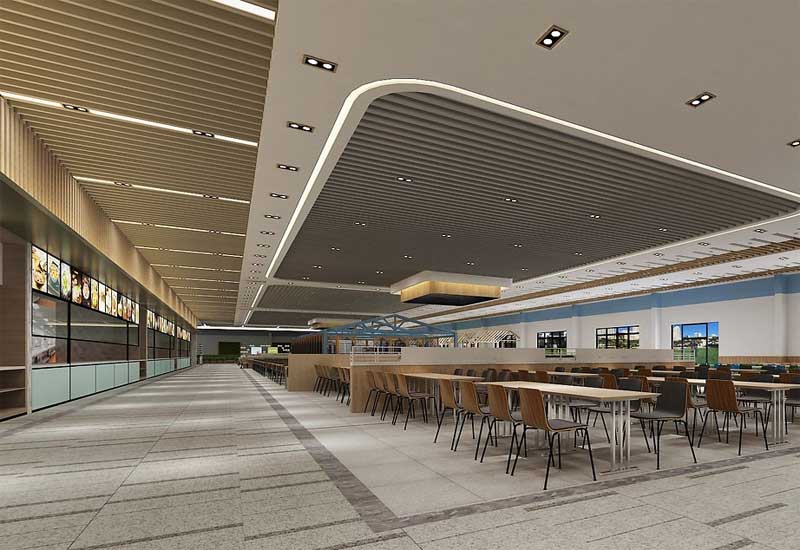 鄭州學校食堂裝修工期安排:食堂不同餐區的施工順序