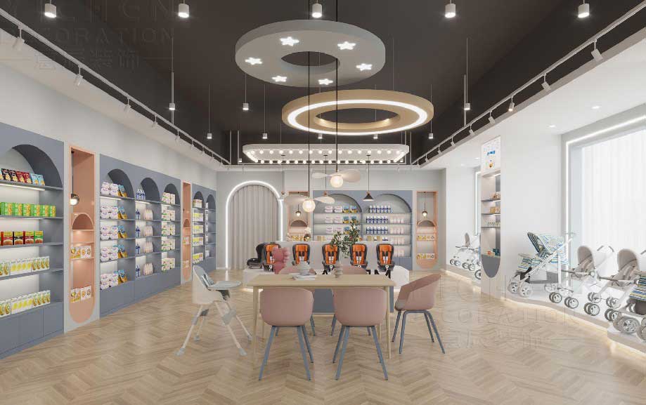 180平米高端母嬰生活館設(shè)計裝修效果圖