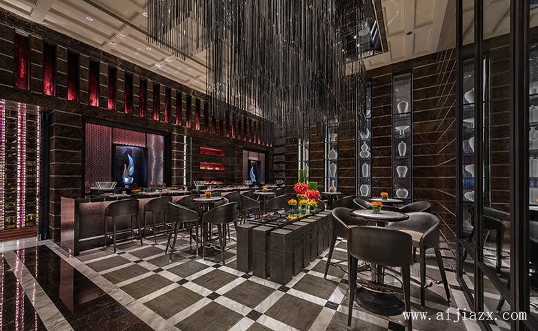 灰色主題的現代風格餐館裝修效果圖