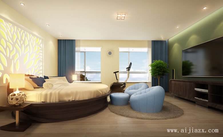 清新舒適的現(xiàn)代簡約風格單間裝修效果圖