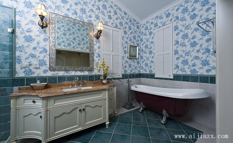 自由放松的地中海風格家裝衛(wèi)生間裝修效果圖