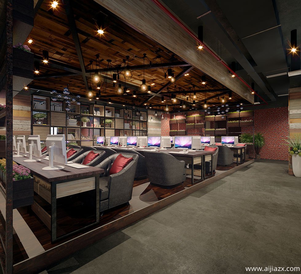 鄭州網(wǎng)咖裝修設計-商務區(qū)二